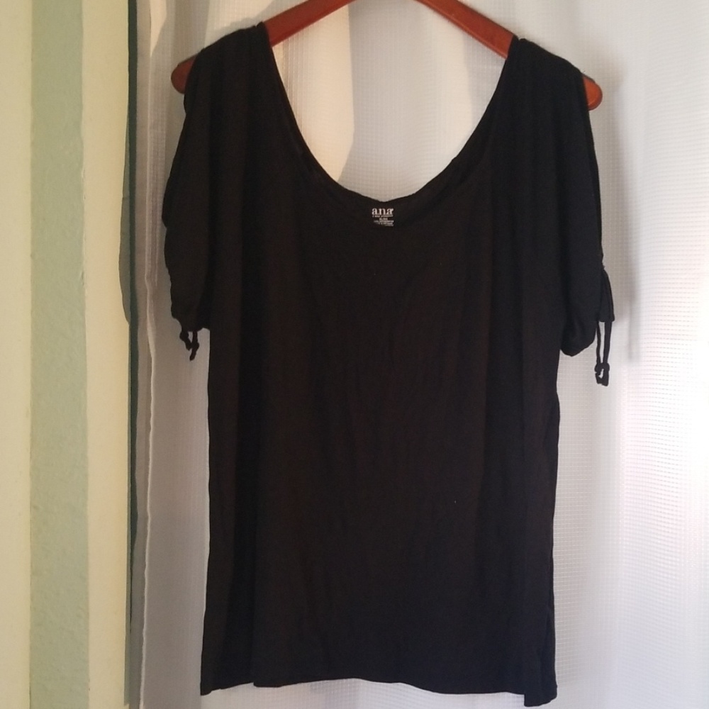 a.n.a  black blouse/shirt XL
